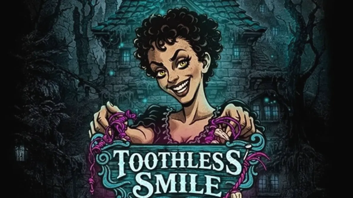 Interface do jogo de slot Toothless Smile com tema de terror odontológico